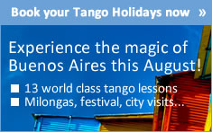 Book your Tango Holidays to Buenos Aires